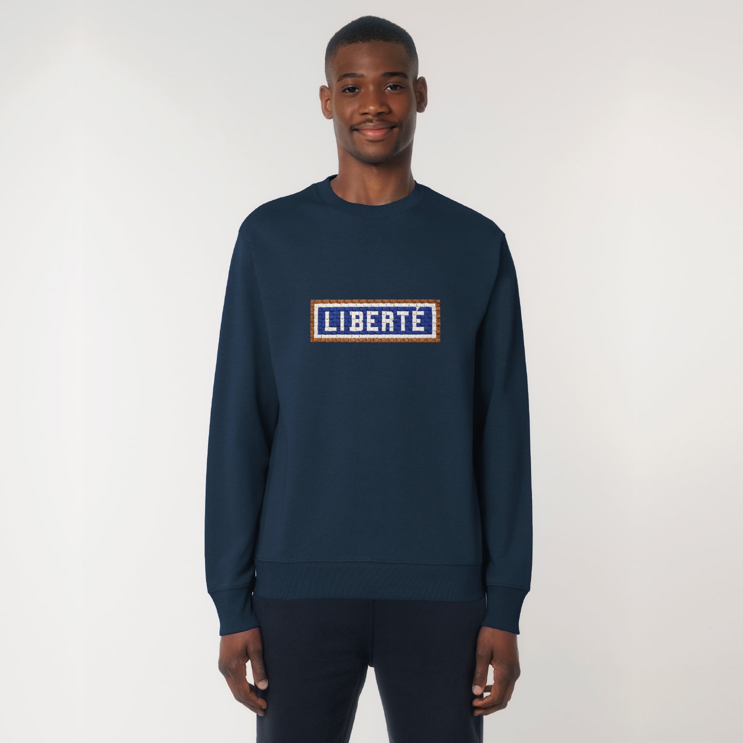 SWEAT BRODÉ LIBERTÉ - NAVY