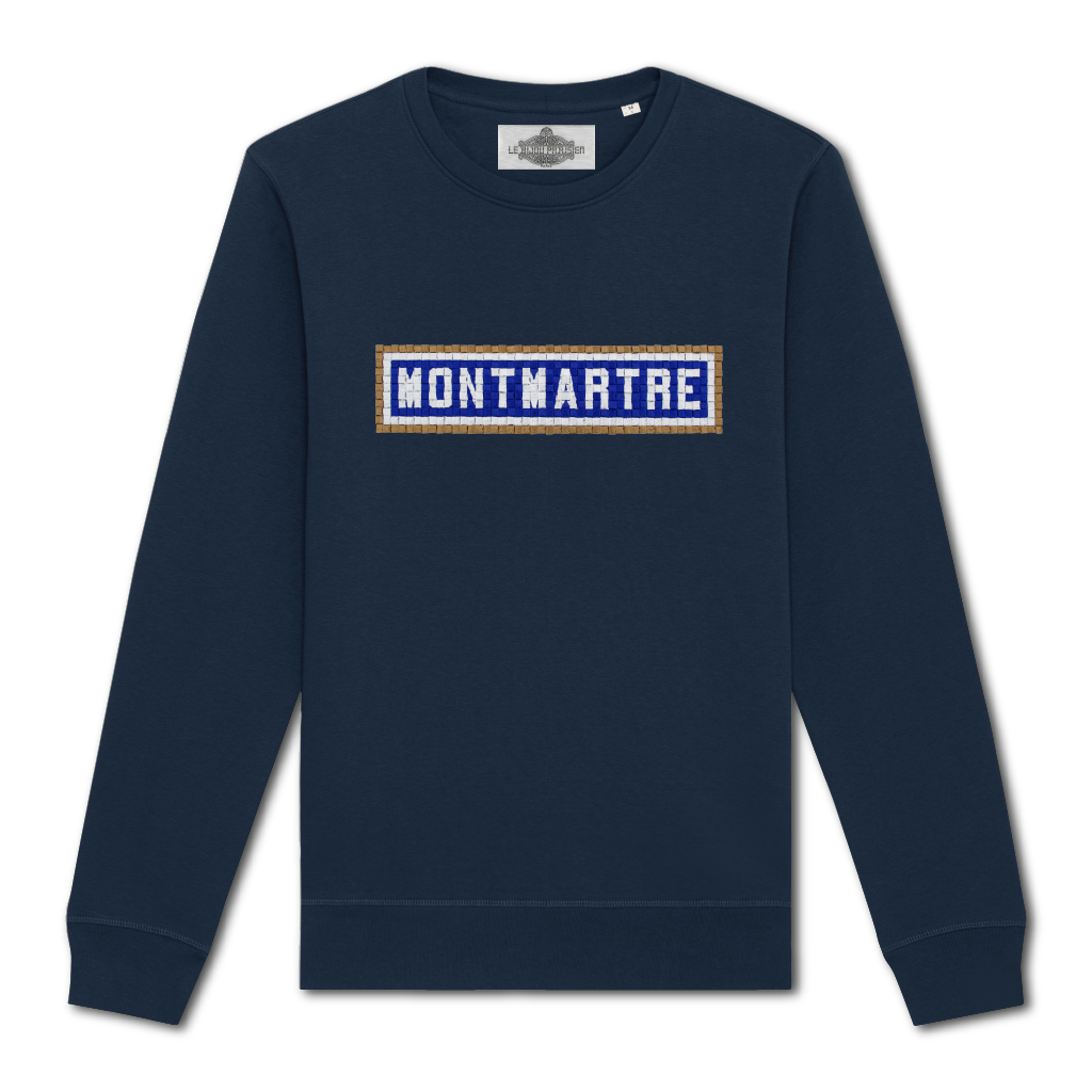 Montmartre Embroidered Sweatshirt - Navy