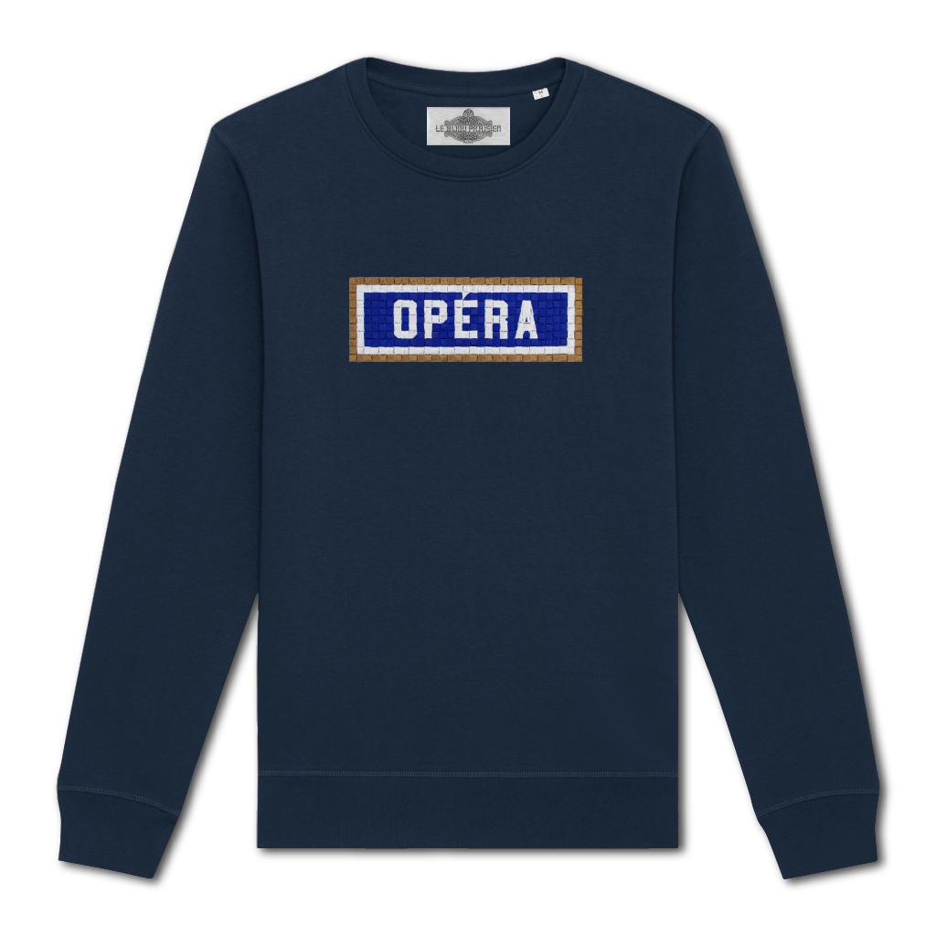 Opera Embroidered Sweatshirt - Navy