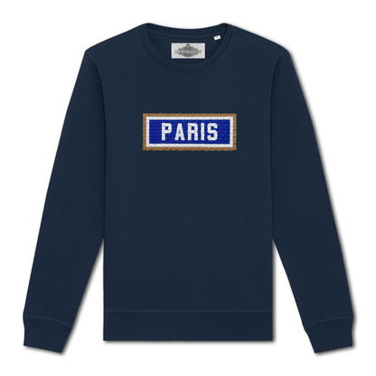 SWEAT BRODÉ PARIS - NAVY