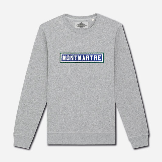 SWEAT BRODÉ MONTMARTRE - GRIS