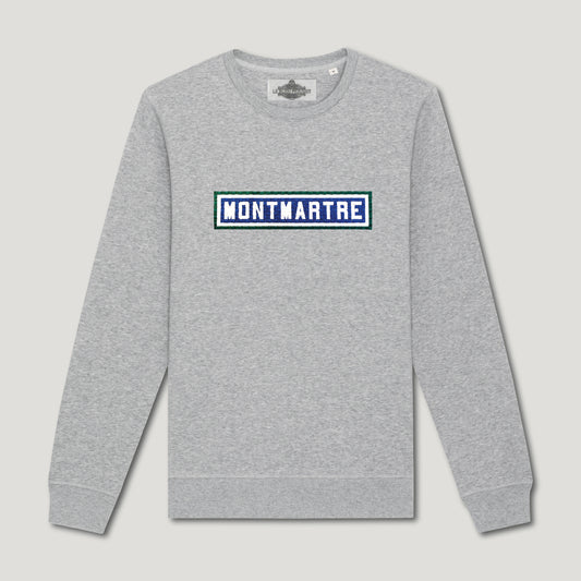 SWEAT BRODÉ MONTMARTRE - GRIS