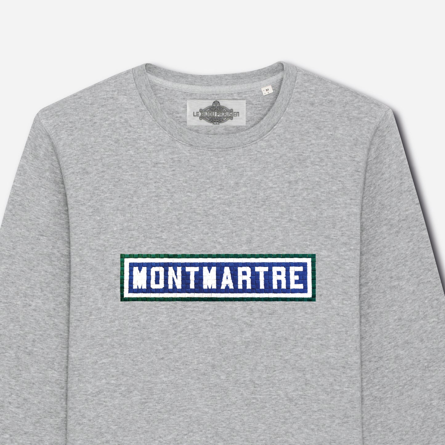 Montmartre embroidered sweatshirt - Heather Grey