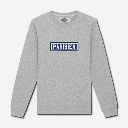 Paris embroidered sweatshirt - Heather Grey
