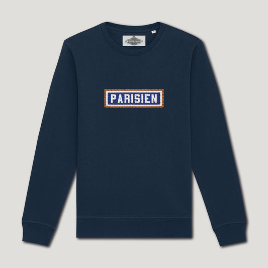 SWEAT BRODÉ PARISIEN - NAVY