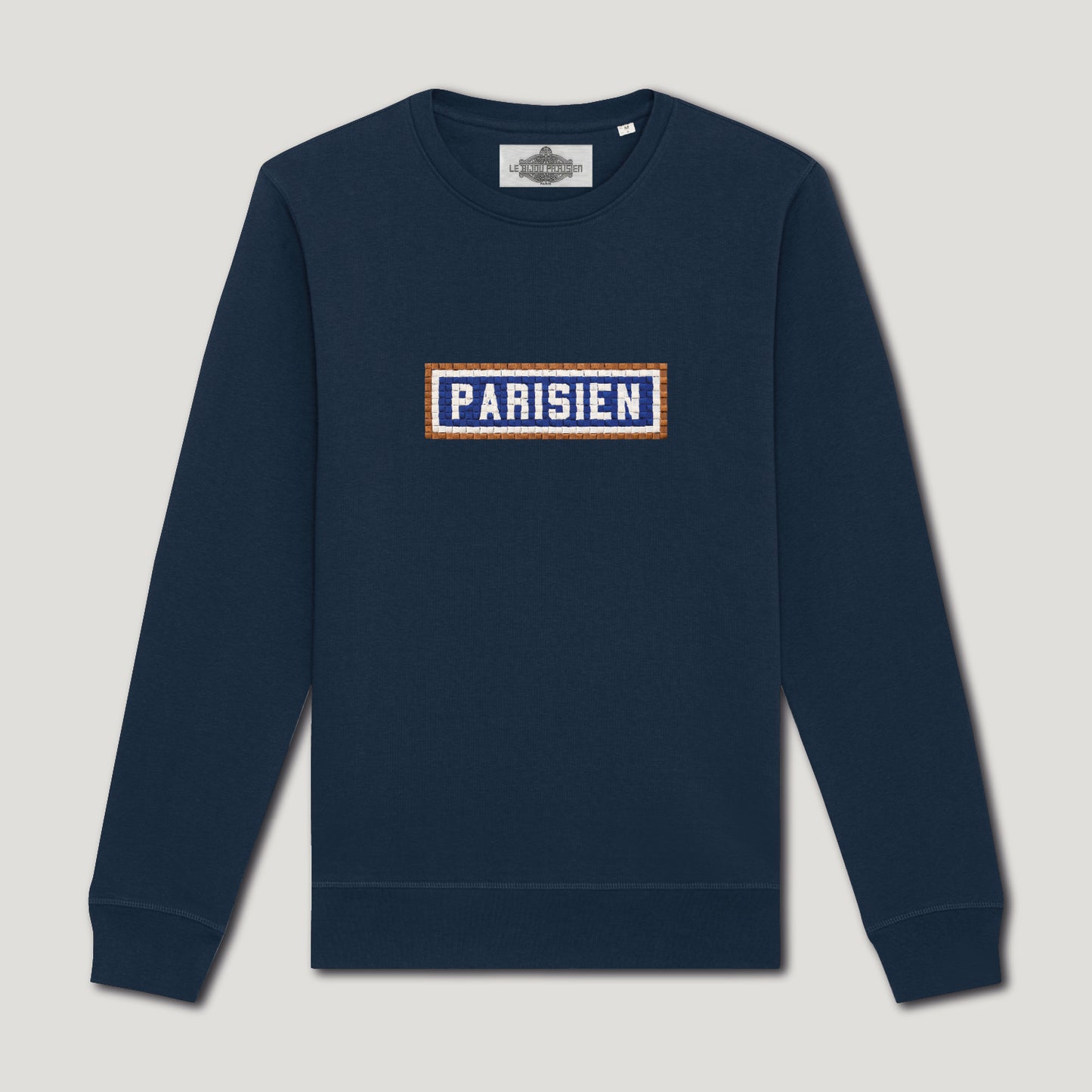 Paris embroidered sweatshirt - Heather Grey
