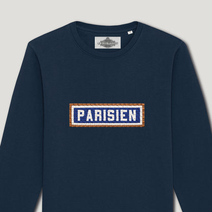 Paris embroidered sweatshirt - Heather Grey