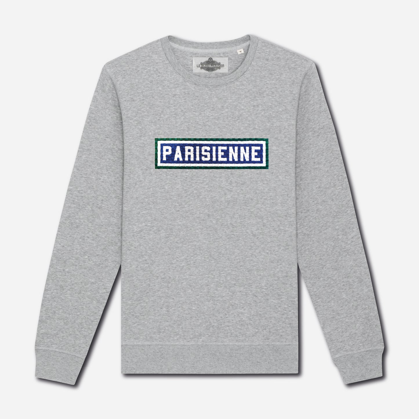 SWEAT BRODÉ PARISIENNE - GRIS