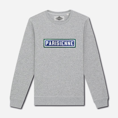 SWEAT BRODÉ PARISIENNE - GRIS
