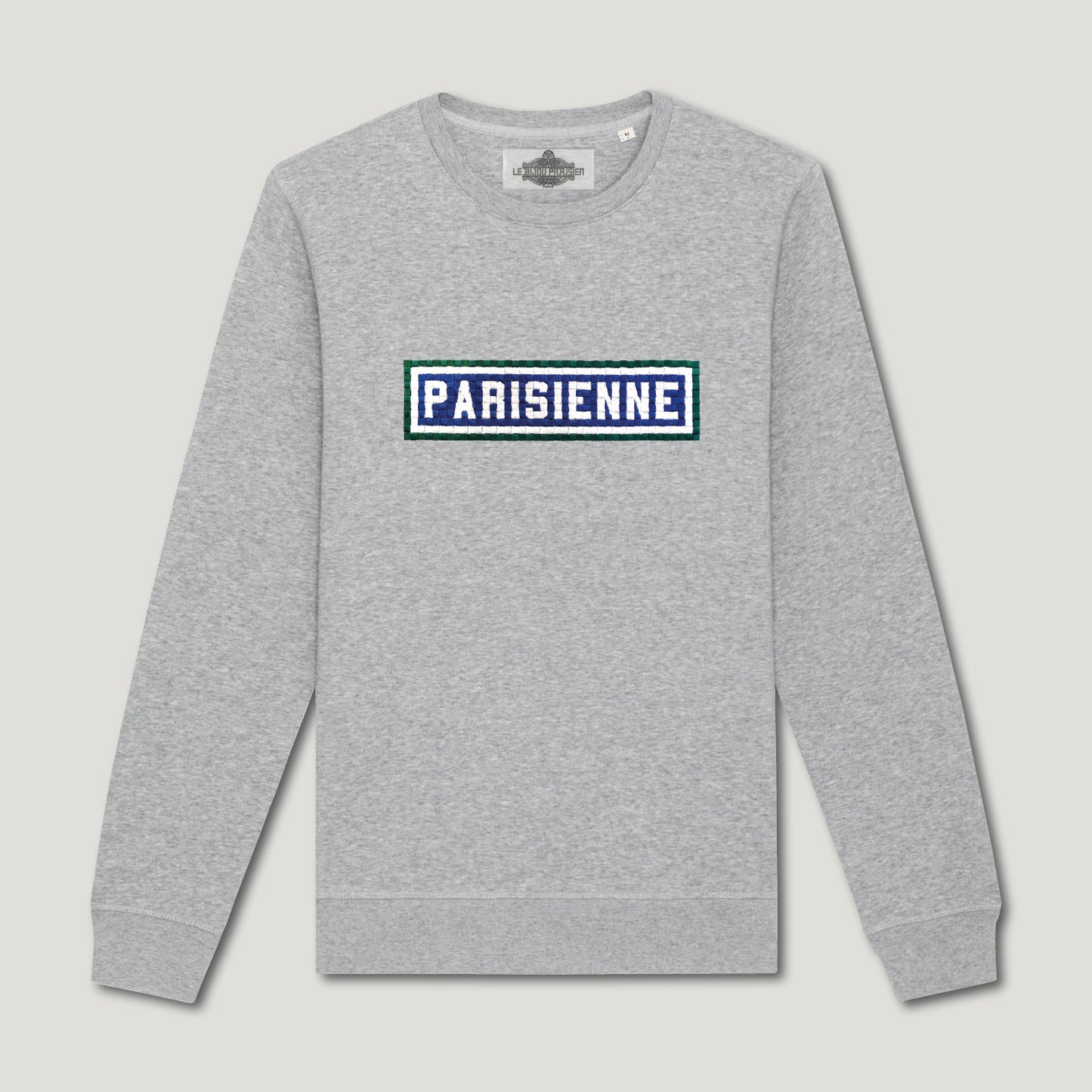 SWEAT BRODÉ PARISIENNE - GRIS