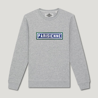SWEAT BRODÉ PARISIENNE - GRIS