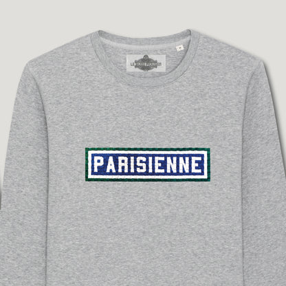 SWEAT BRODÉ PARISIENNE - GRIS