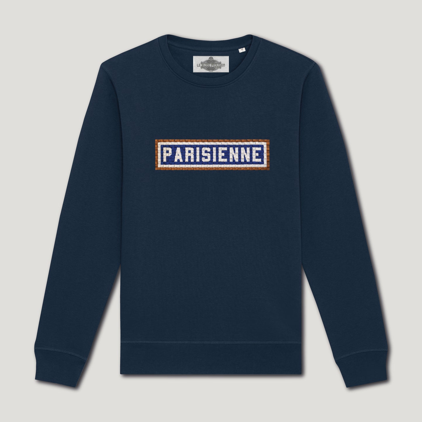 SWEAT BRODÉ PARISIENNE - NAVY