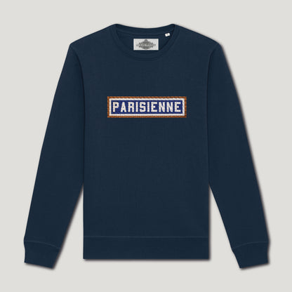 SWEAT BRODÉ PARISIENNE - NAVY