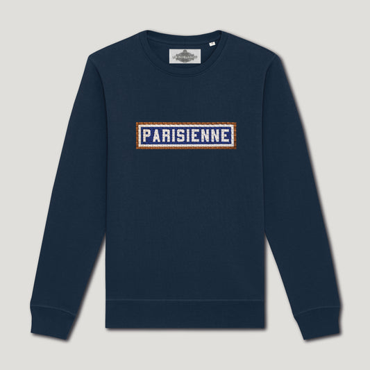 SWEAT BRODÉ PARISIENNE - NAVY