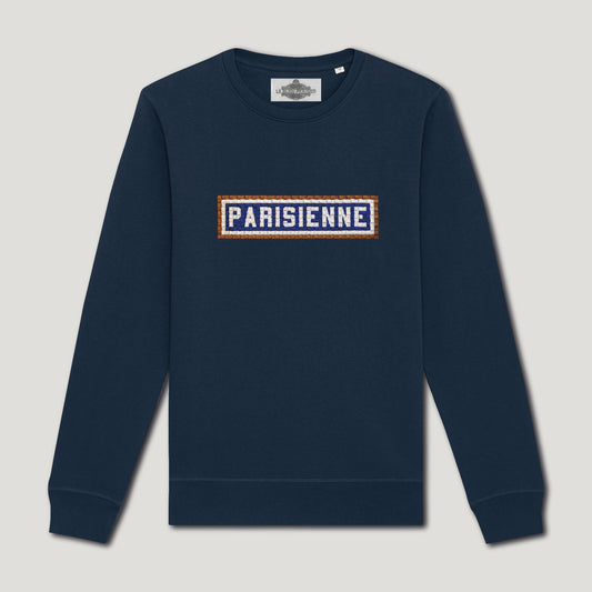 SWEAT BRODÉ PARISIENNE - NAVY