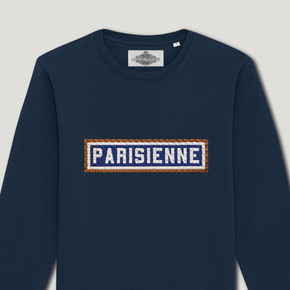 SWEAT BRODÉ PARISIENNE - NAVY