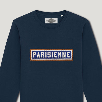 SWEAT BRODÉ PARISIENNE - NAVY