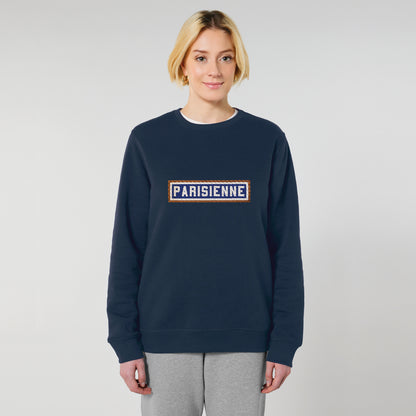SWEAT BRODÉ PARISIENNE - NAVY