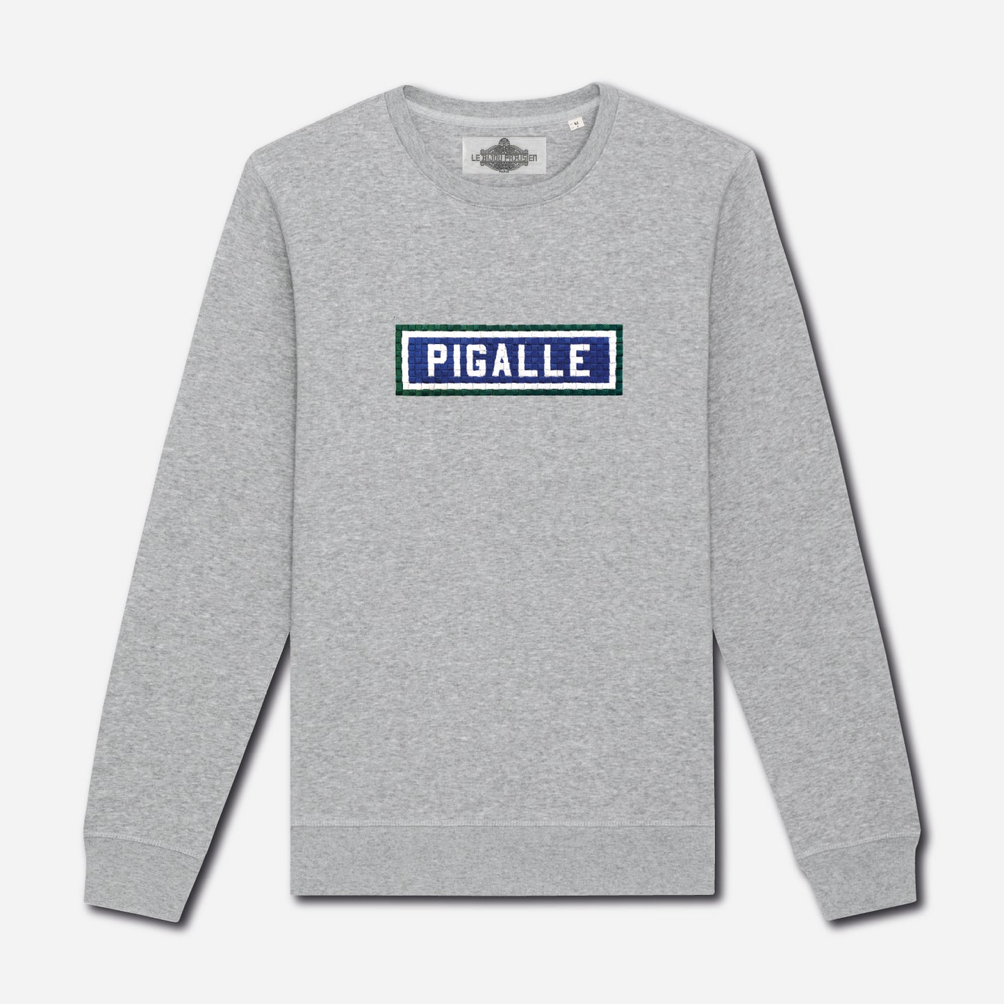 SWEAT BRODÉ PIGALLE - GRIS