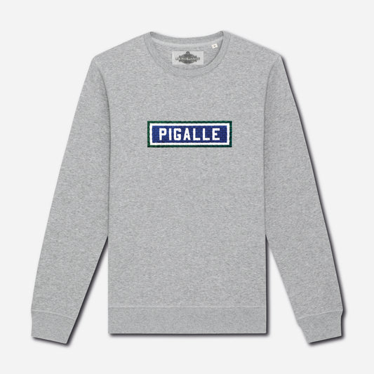 Paris embroidered sweatshirt - Heather Grey