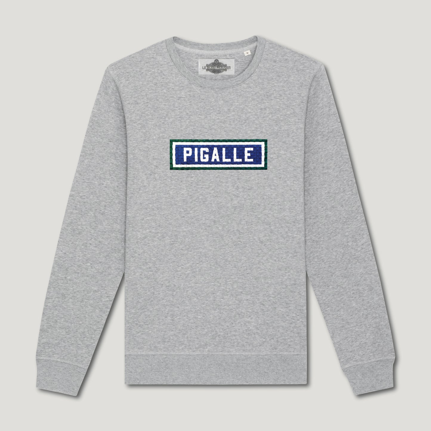 SWEAT BRODÉ PIGALLE - GRIS