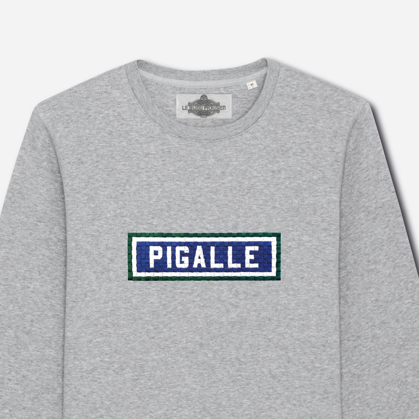 SWEAT BRODÉ PIGALLE - GRIS