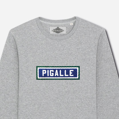 SWEAT BRODÉ PIGALLE - GRIS