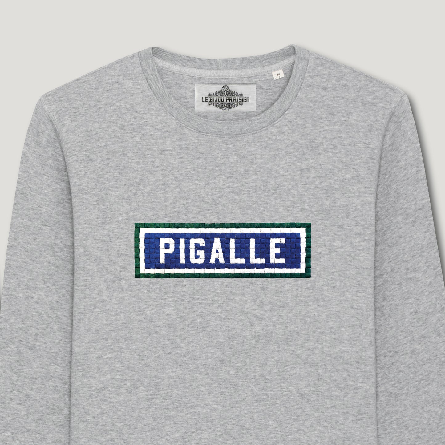 SWEAT BRODÉ PIGALLE - GRIS