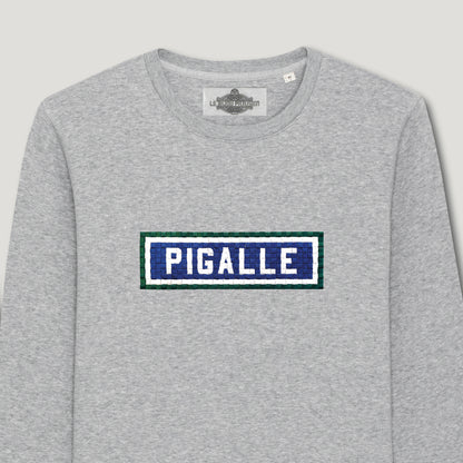 SWEAT BRODÉ PIGALLE - GRIS