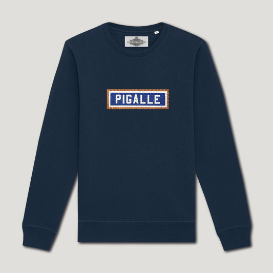 SWEAT BRODÉ PIGALLE - NAVY