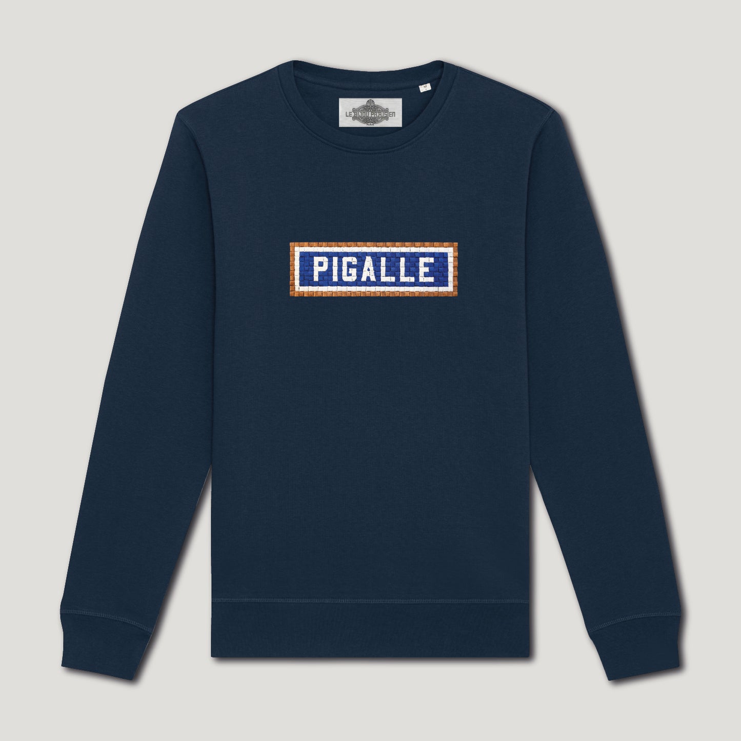 Paris embroidered sweatshirt - Heather Grey