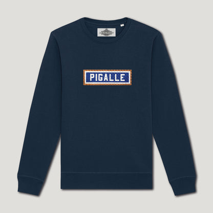 Paris embroidered sweatshirt - Heather Grey
