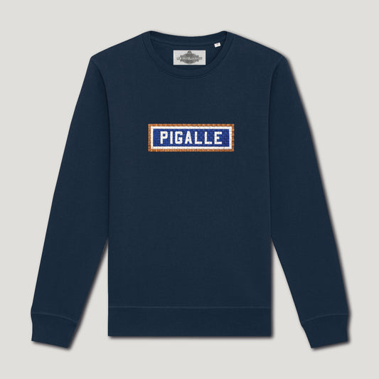 SWEAT BRODÉ PIGALLE - NAVY