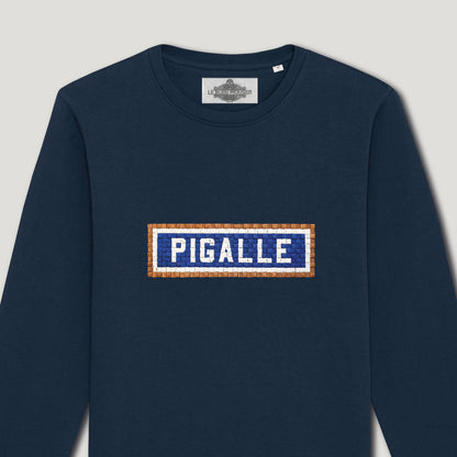 Paris embroidered sweatshirt - Heather Grey