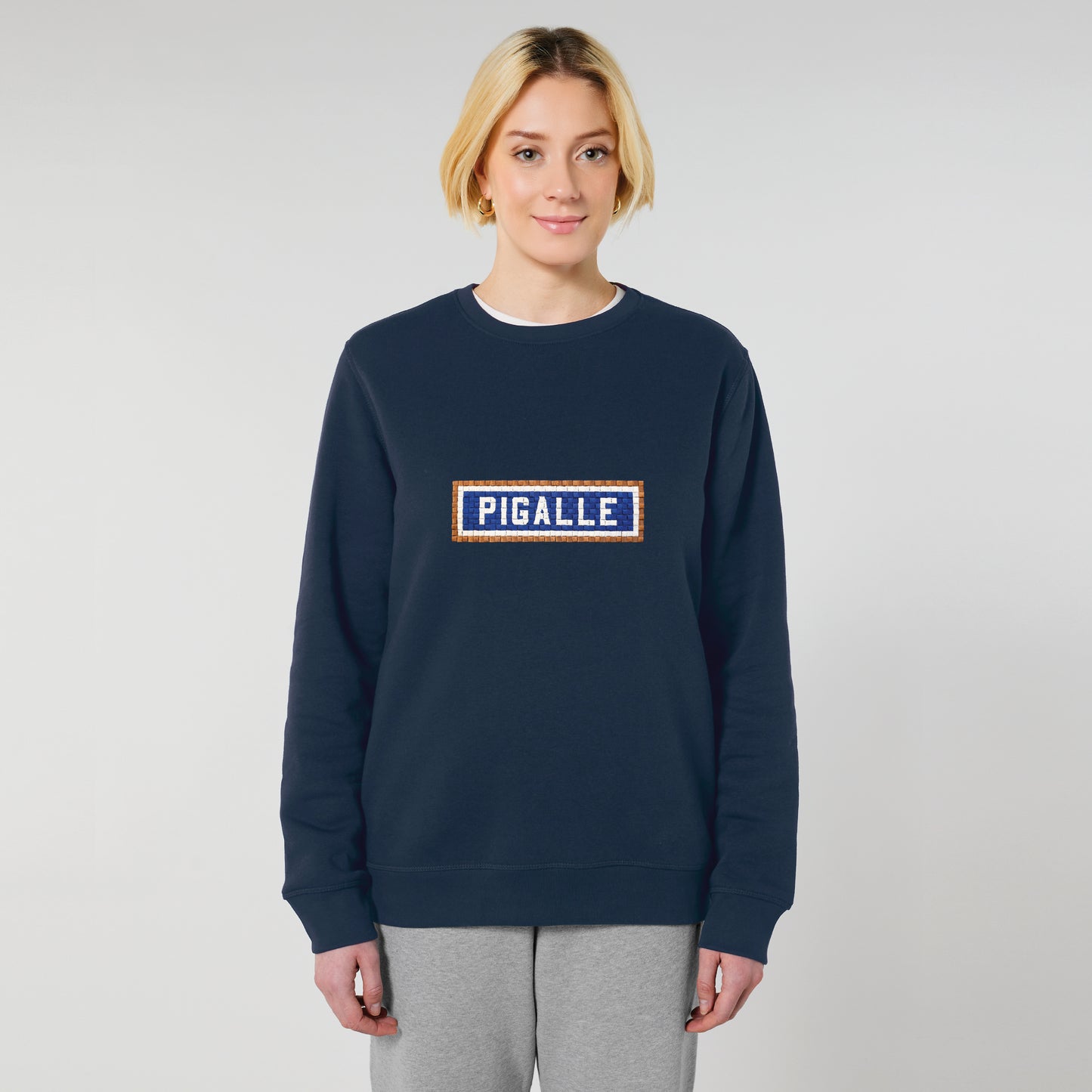 SWEAT BRODÉ PIGALLE - NAVY