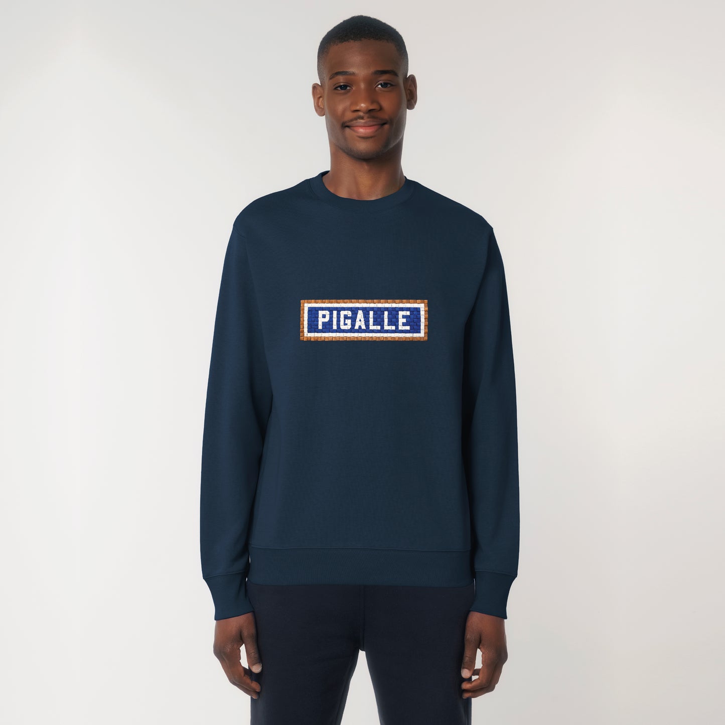 SWEAT BRODÉ PIGALLE - NAVY