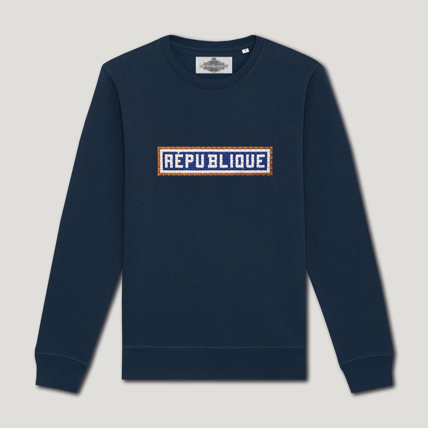 Republic Embroidered Sweatshirt - Navy