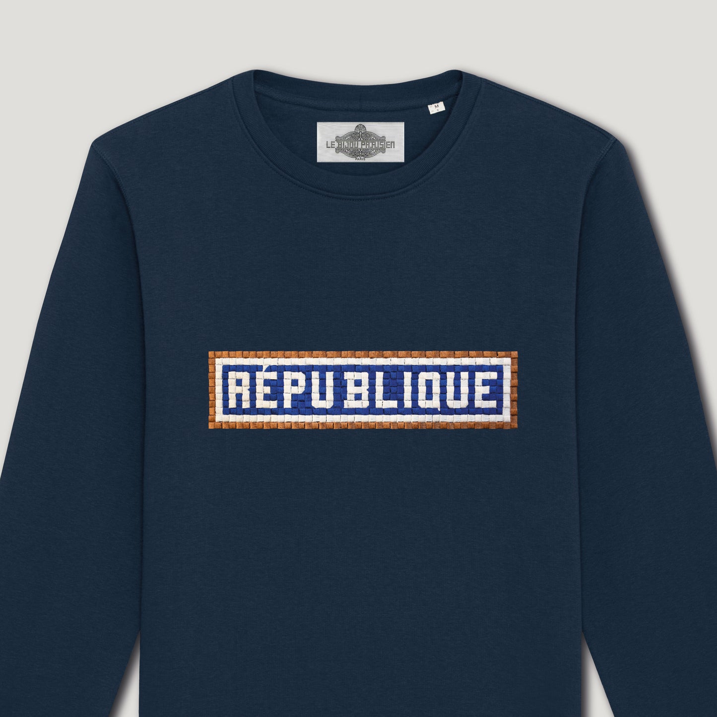 Republic Embroidered Sweatshirt - Navy