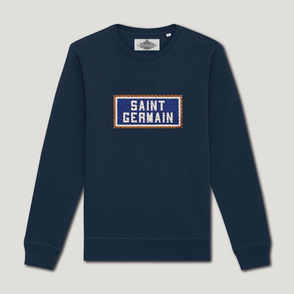 SWEAT BRODÉ SAINT GERMAIN - NAVY