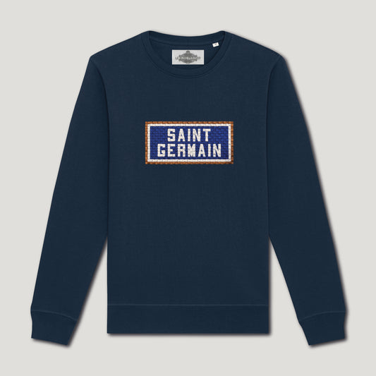 SWEAT BRODÉ SAINT GERMAIN - NAVY