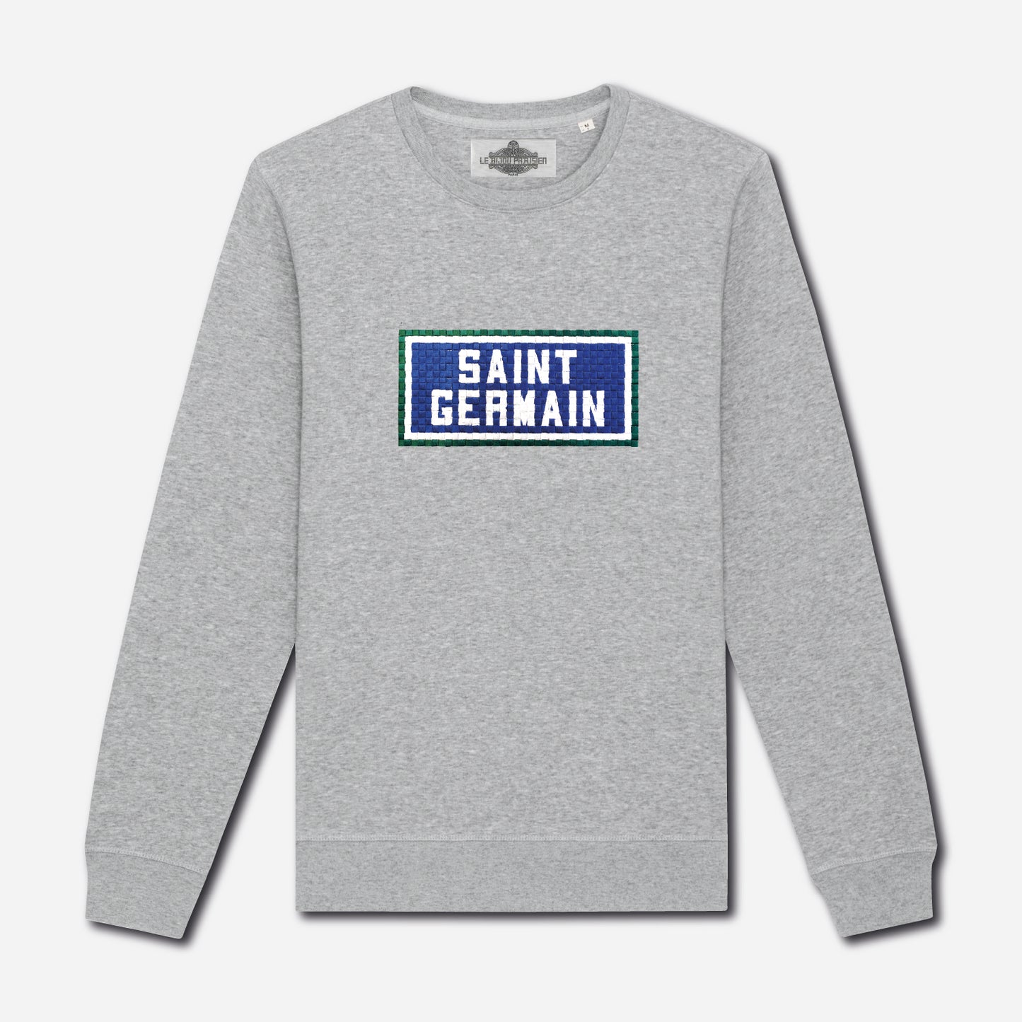 SWEAT BRODÉ SAINT GERMAIN - GRIS