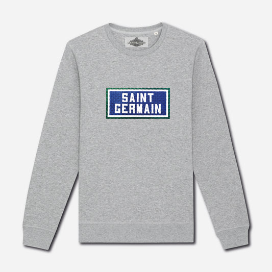 St Paul Le Marais embroidered sweatshirt - Heather Grey