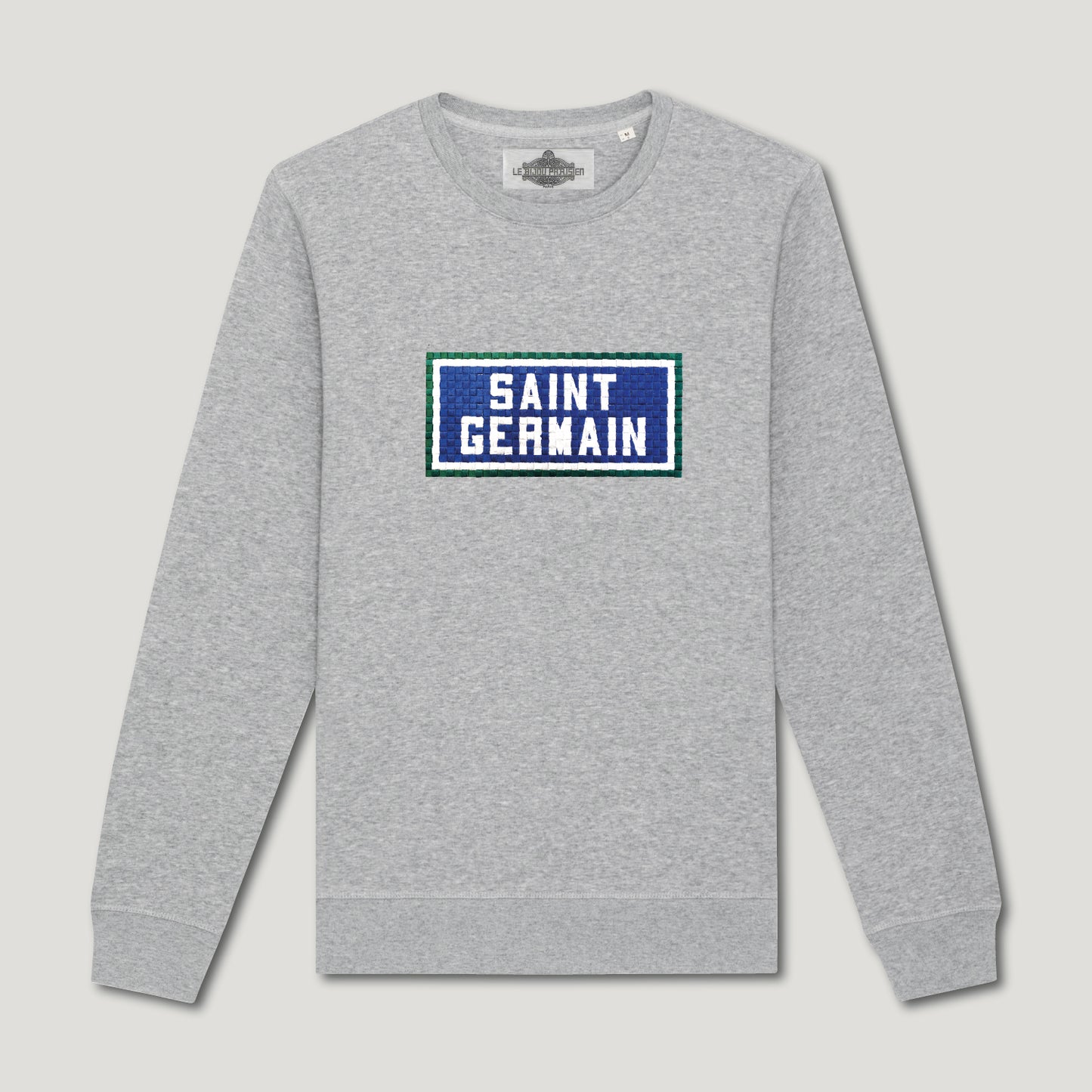 SWEAT BRODÉ SAINT GERMAIN - GRIS