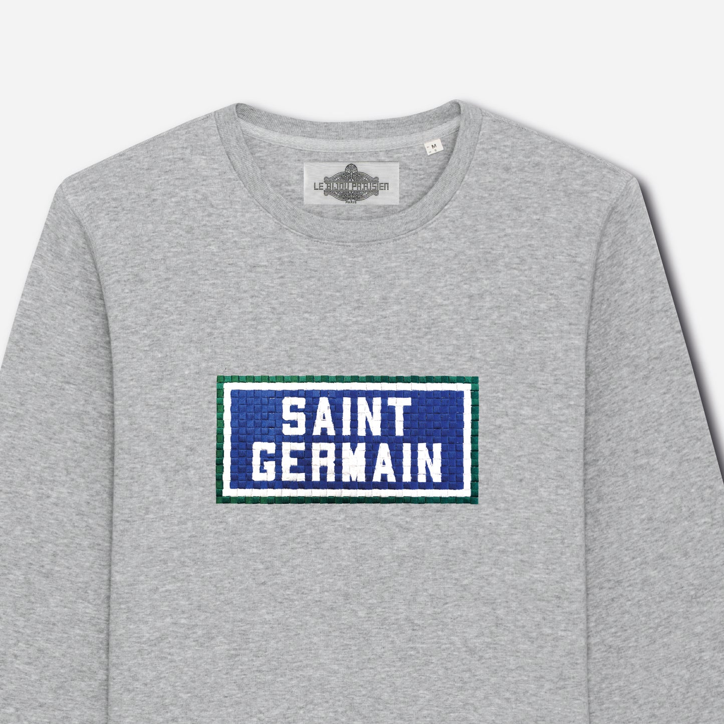 SWEAT BRODÉ SAINT GERMAIN - GRIS