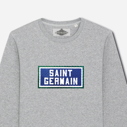 SWEAT BRODÉ SAINT GERMAIN - GRIS