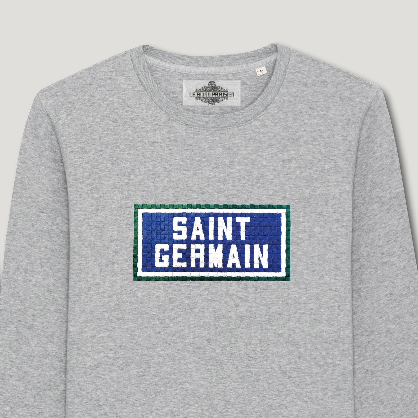 SWEAT BRODÉ SAINT GERMAIN - GRIS