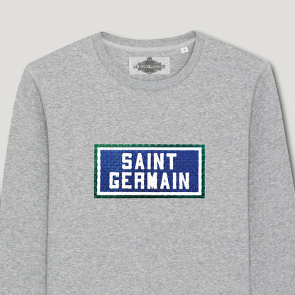 SWEAT BRODÉ SAINT GERMAIN - GRIS