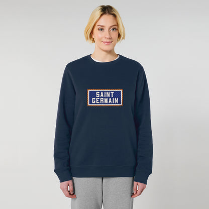 SWEAT BRODÉ SAINT GERMAIN - NAVY