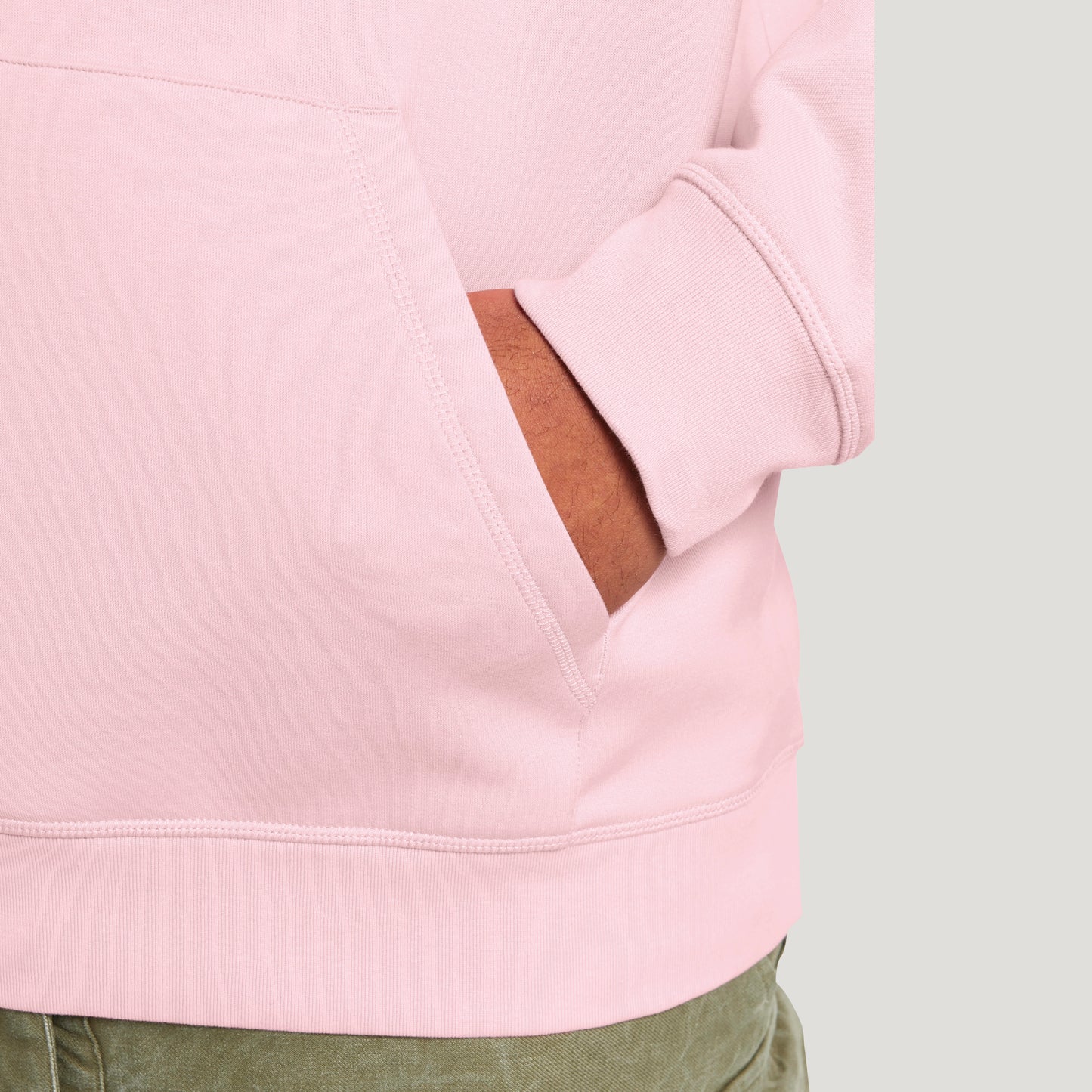 SWEAT SHIRT CAPUCHE COTON BIO BRODÉ - PARIS - ROSE